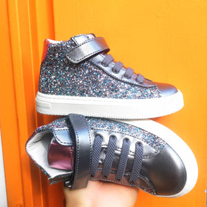 Bimbo shoes - Scarponcino argento glitter