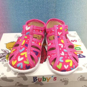 Buby's - Pantofola ragnetto cuori